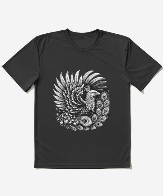 Eagle with peacock feathers